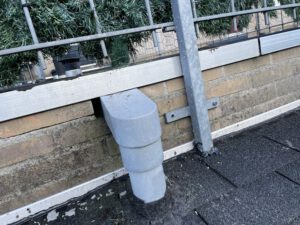 'oude situatie' verstopte afvoer